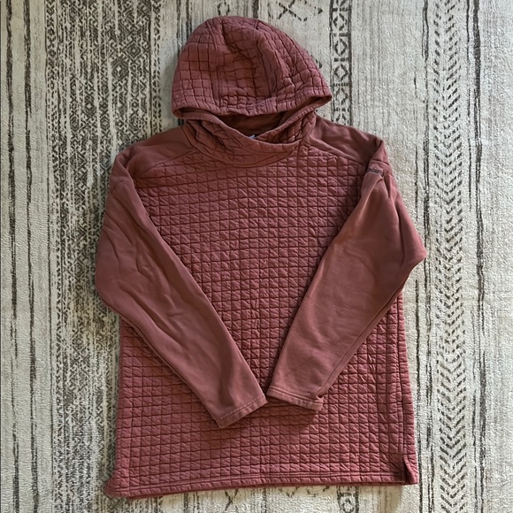 Men's Quilted Hoodie Sweater - Rust - Picture 1 of 6